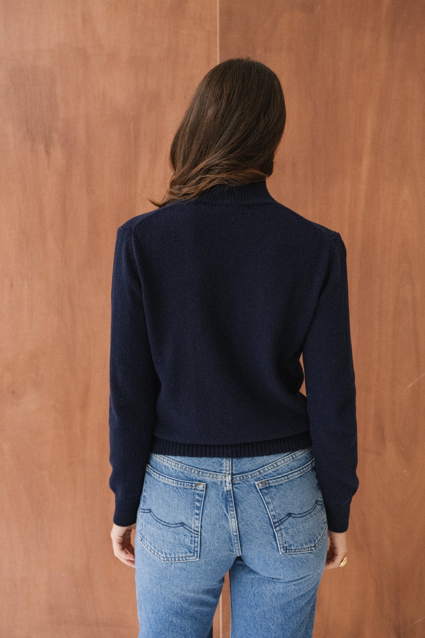 Pull en cachemire recyclé | marine "ada - blu mora"