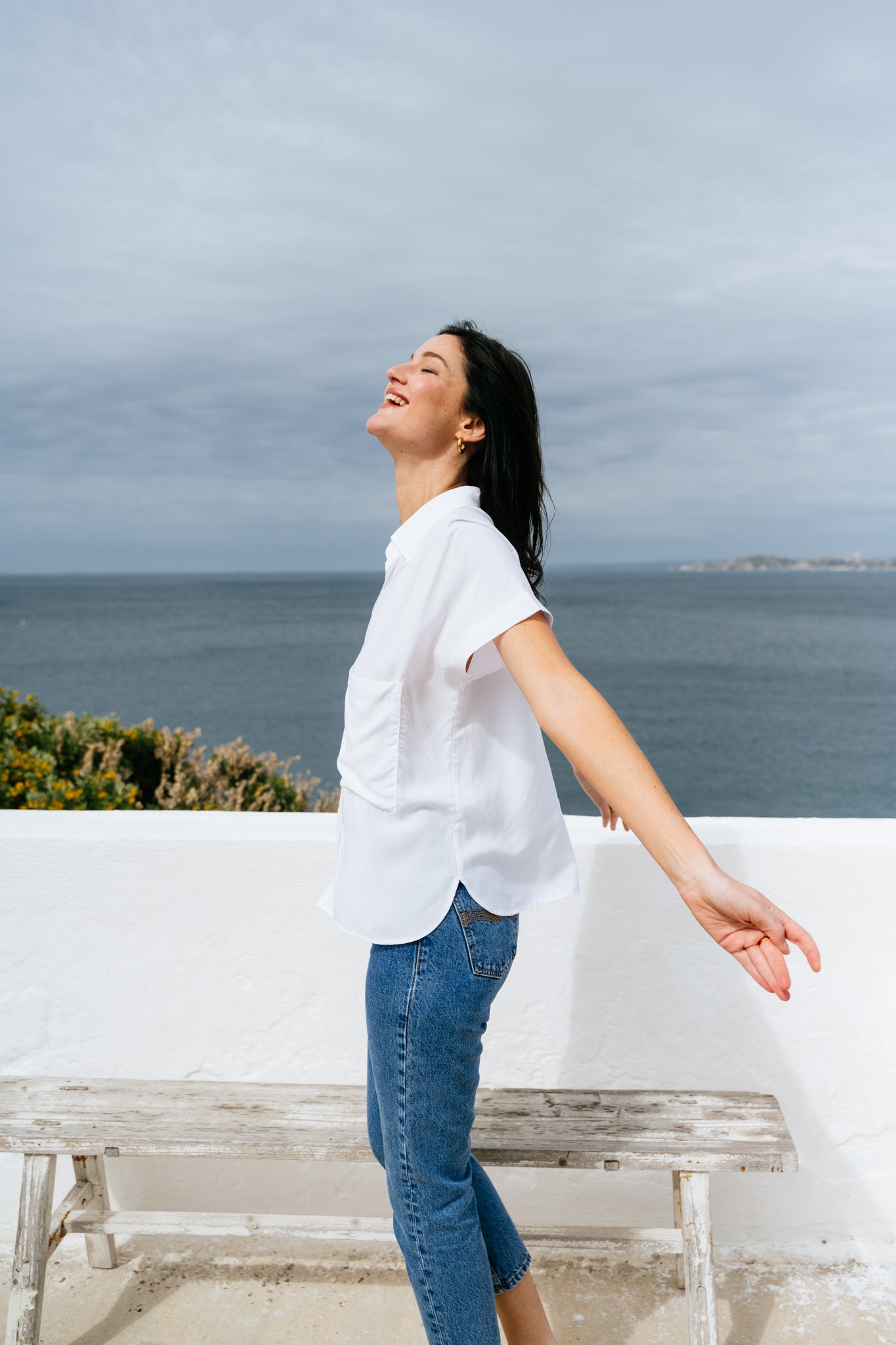 Blouse en tencel | blanche "uma shirt - white"