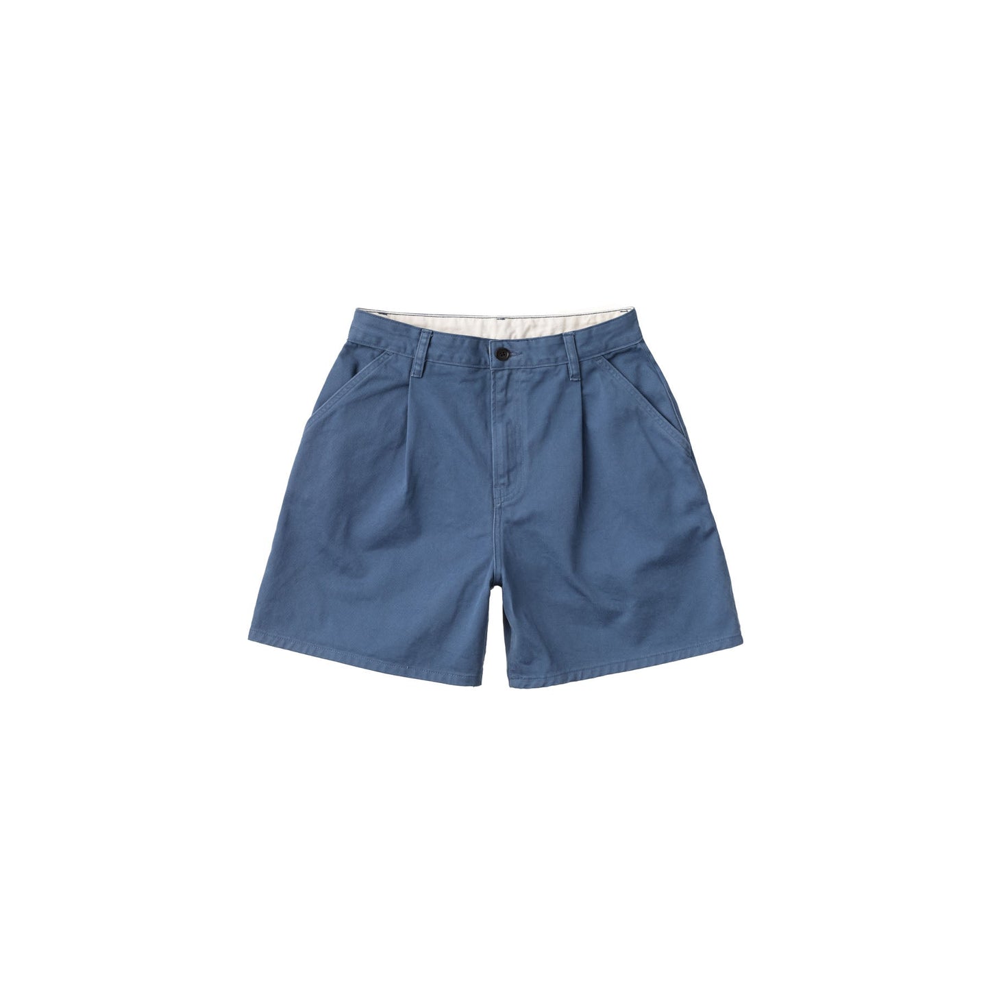 Short ample bleu en coton bio - Wiola Shorts Twill Blue