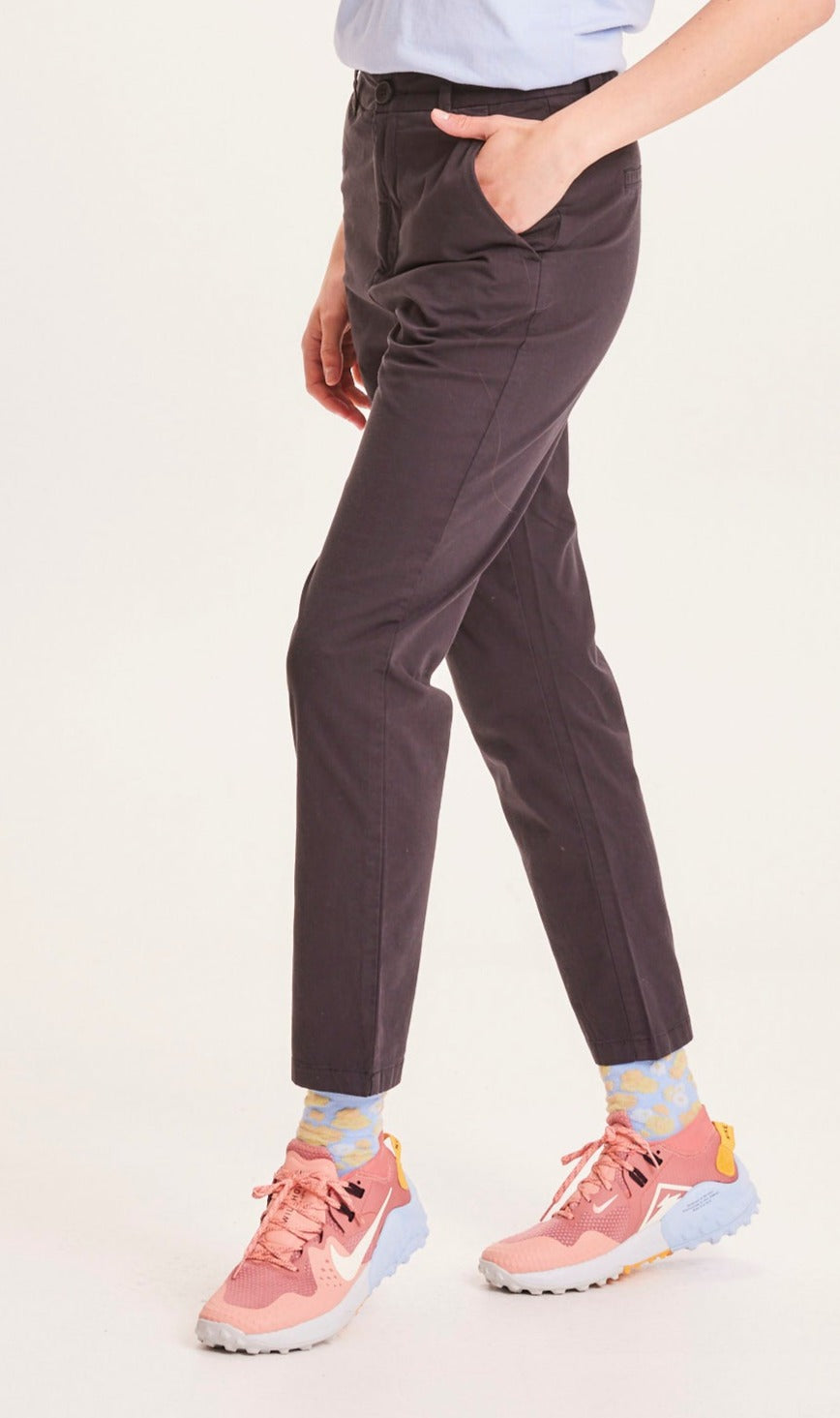 Chino noir en coton bio - Willow