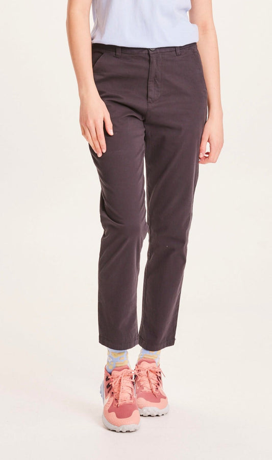 Chino noir en coton bio - Willow