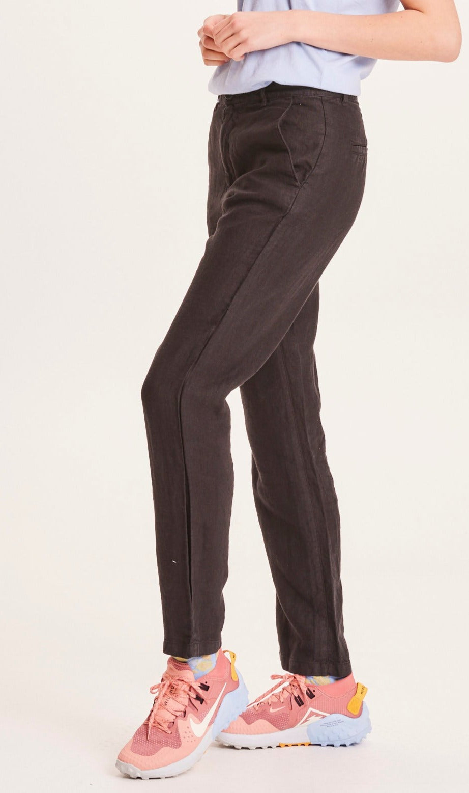 Pantalon ample noir en lin biologique - SENNA loose pants black jet