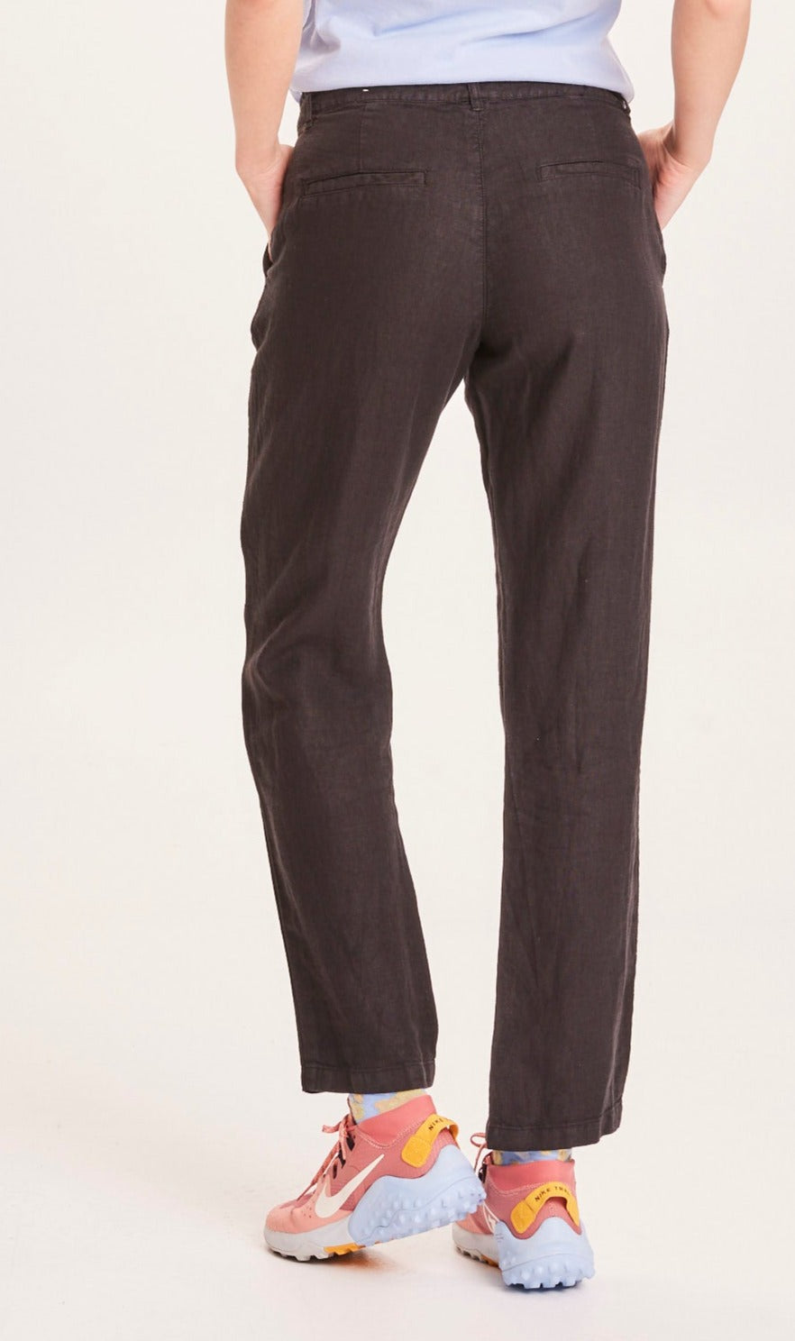 Pantalon ample noir en lin biologique - SENNA loose pants black jet