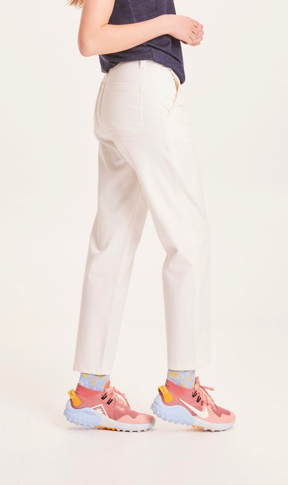 Pantalon droit blanc en coton bio - Calla star white