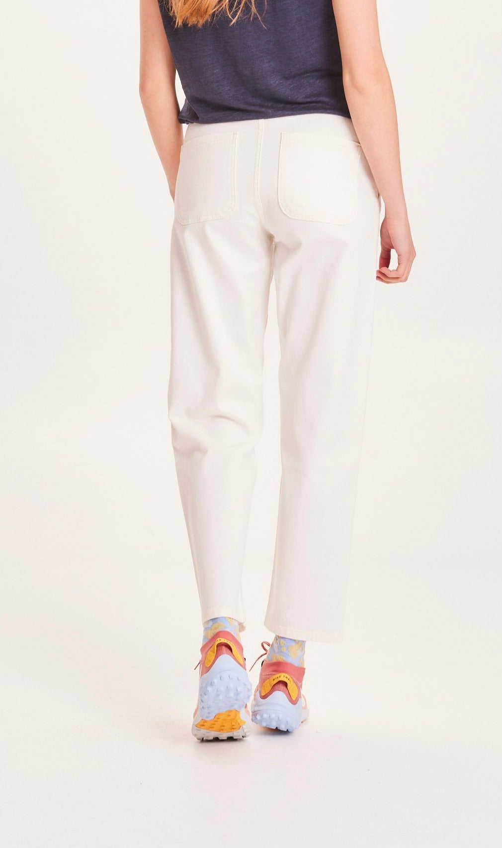 Pantalon droit blanc en coton bio - Calla star white