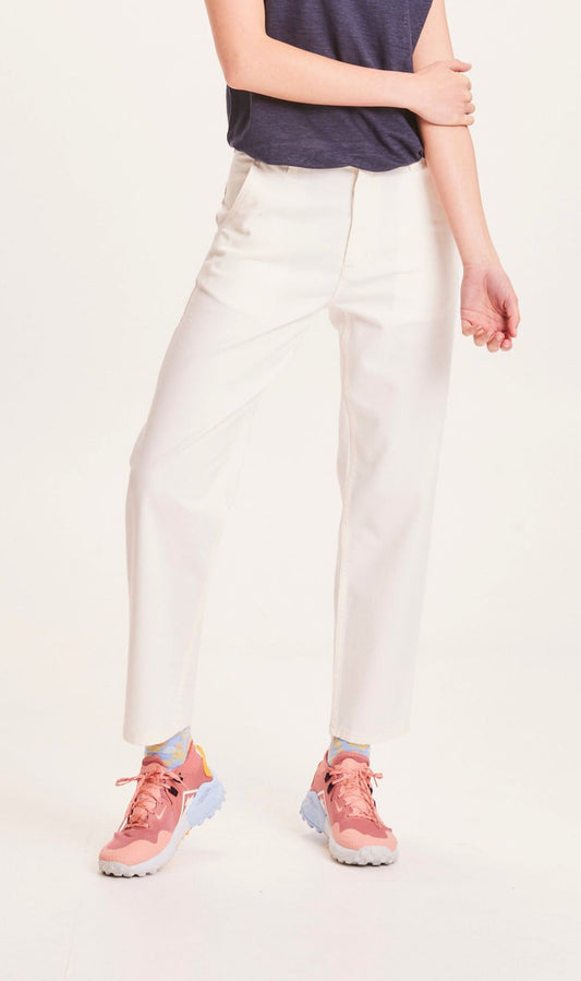 Pantalon droit blanc en coton bio - Calla star white