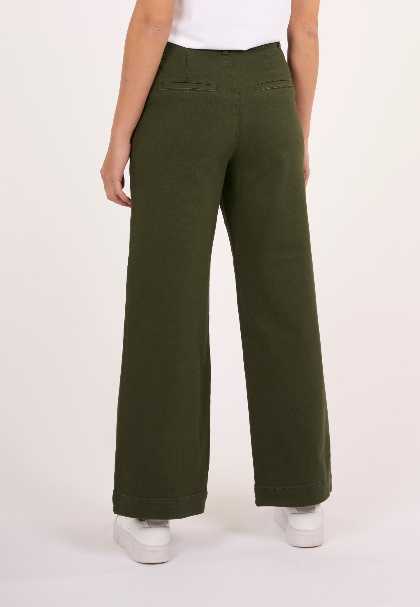 Pantalon ample kaki twill en coton bio - twill pants forrest night