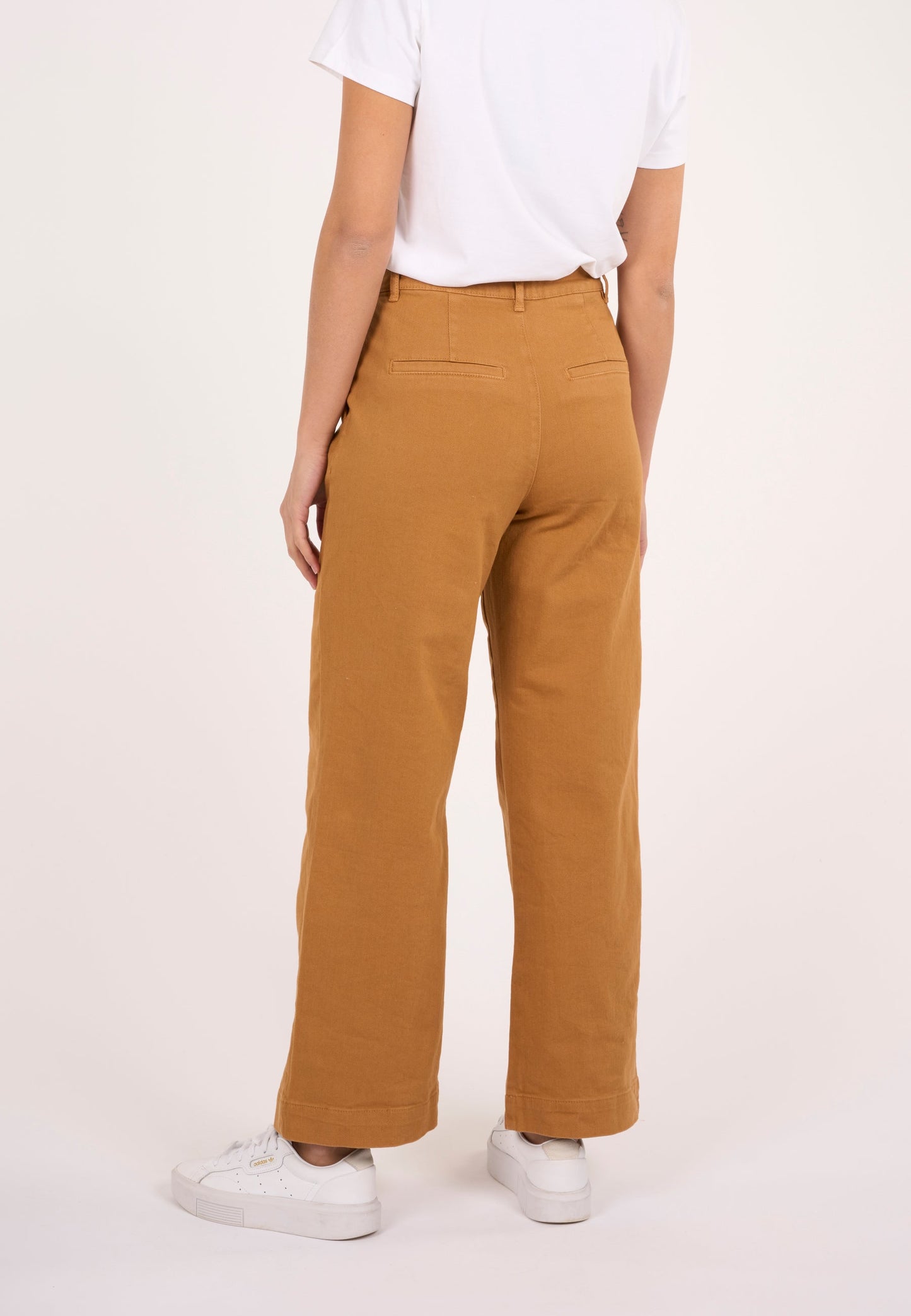 Pantalon ample camel twill en coton bio - twill pants brown sugar