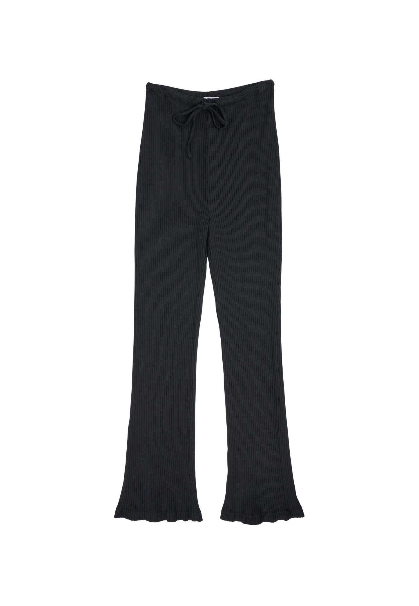 Pantalon fluide flare noir en coton bio et modal - flared lenzing™ pants  black jet