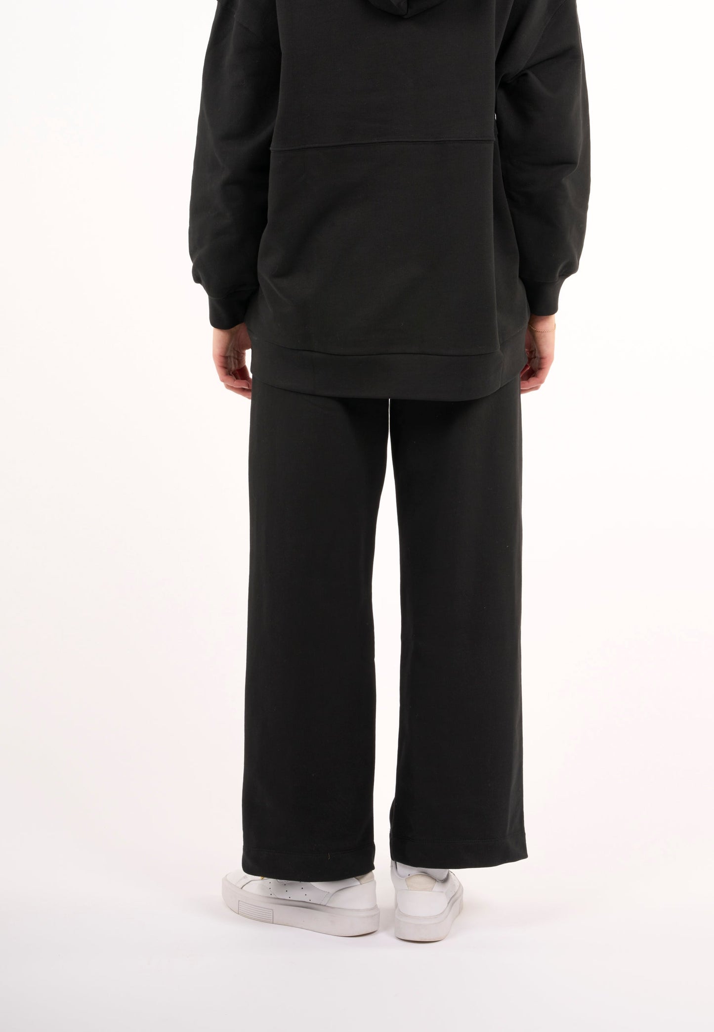 Jogging ample noir en coton bio - wide fit sweat pants black jet