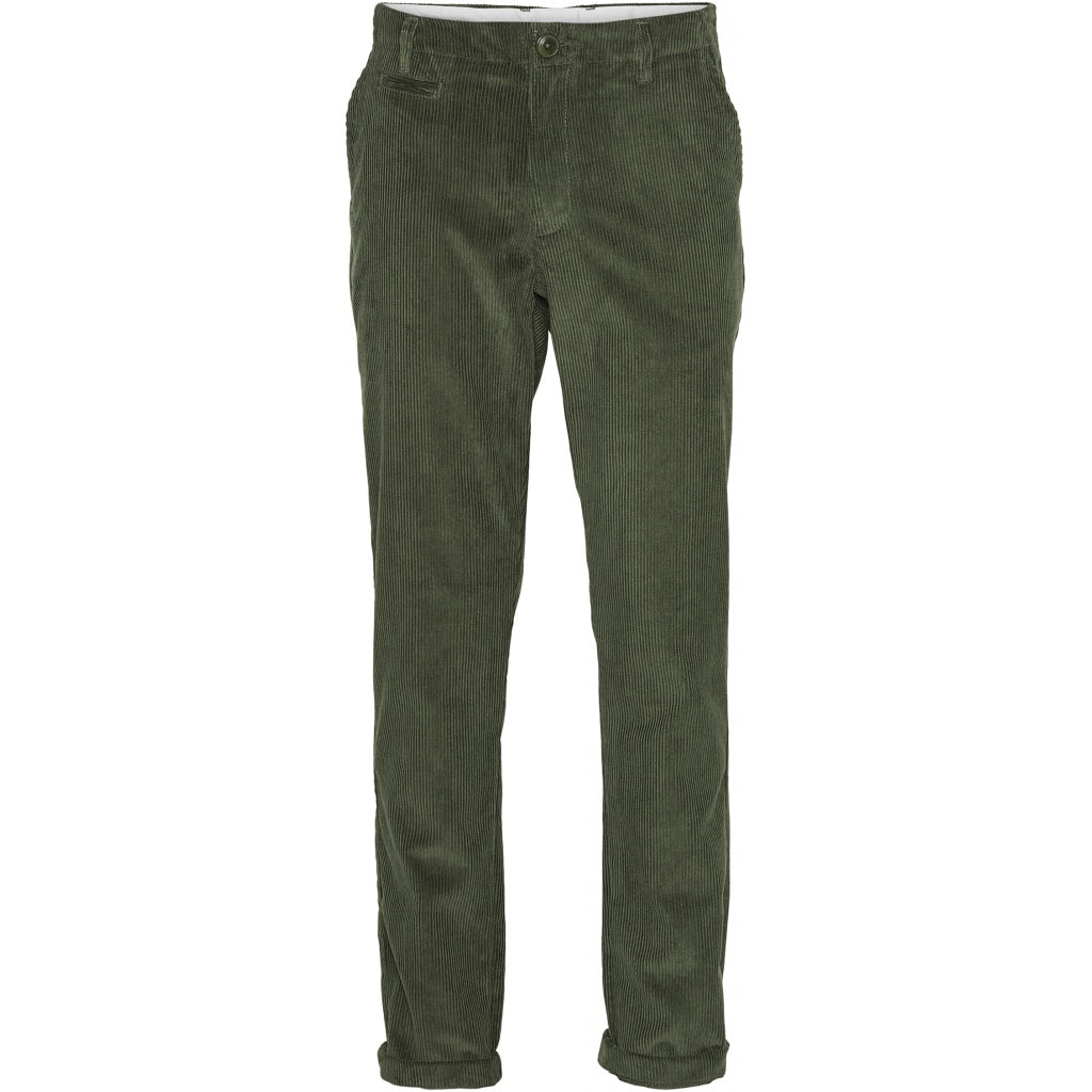Pantalon droit velours vert forêt - chuck