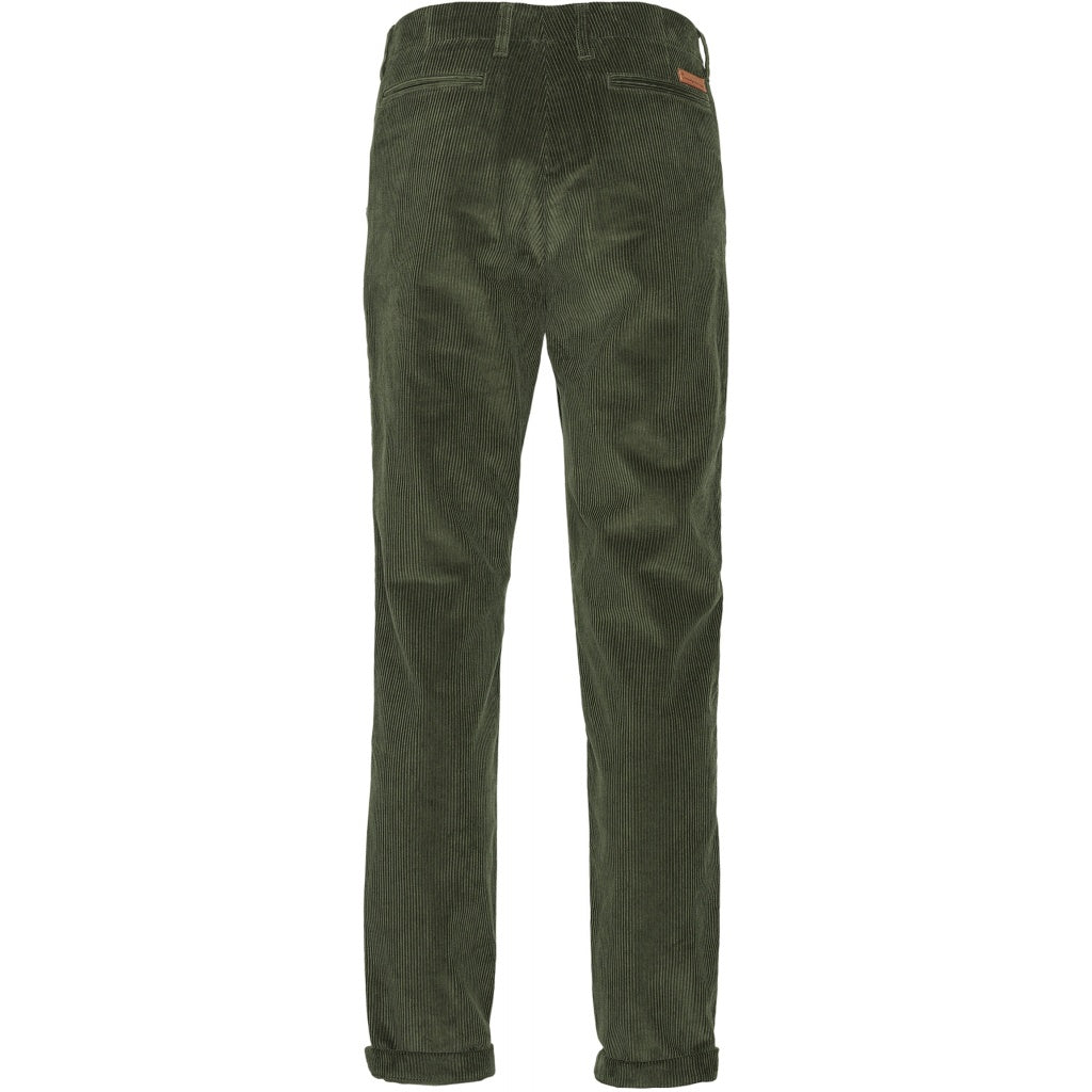 Pantalon droit velours vert forêt - chuck