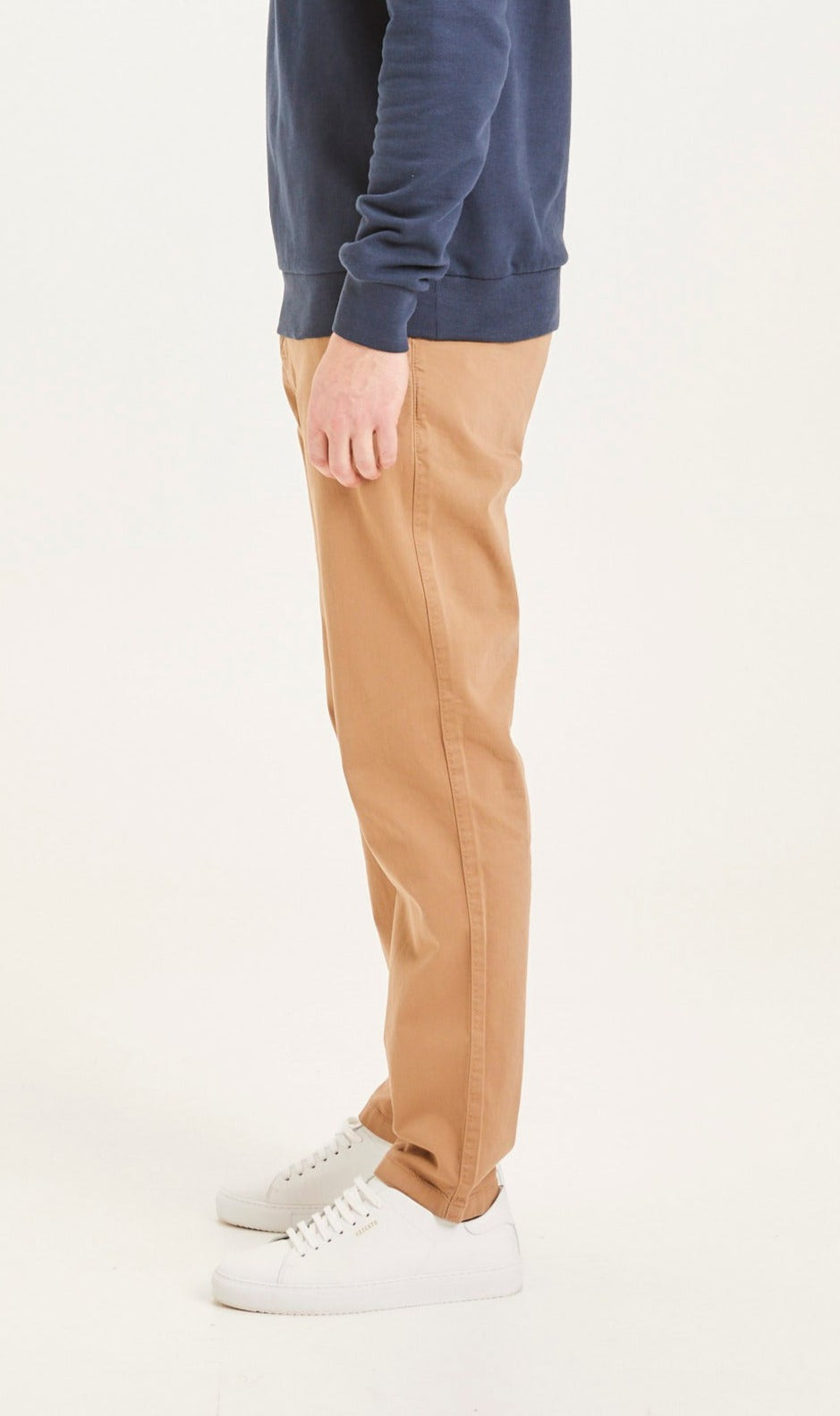 Pantalon chino droit camel en coton bio - chuck tuffet