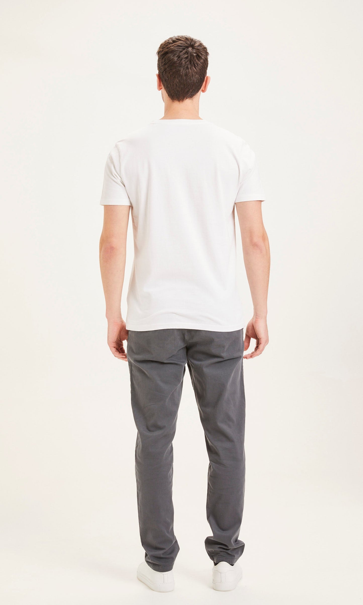 Pantalon chino droit gris foncé en coton bio - chuck phantom