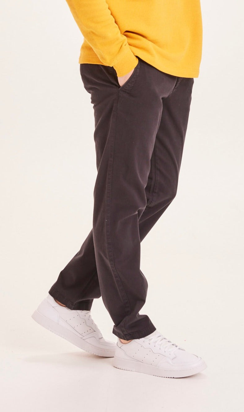 Chino noir en coton bio - chuck black jet