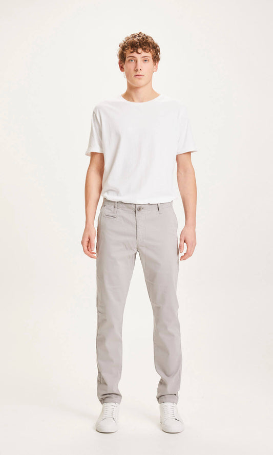 Chino slim gris clair en coton bio - Joe