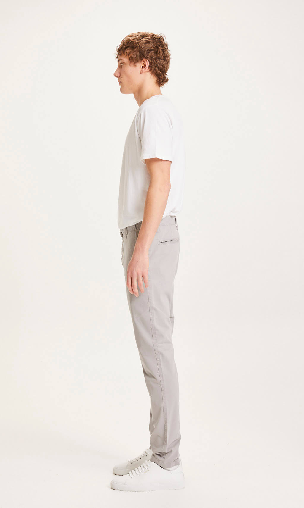 Chino slim gris clair en coton bio - Joe
