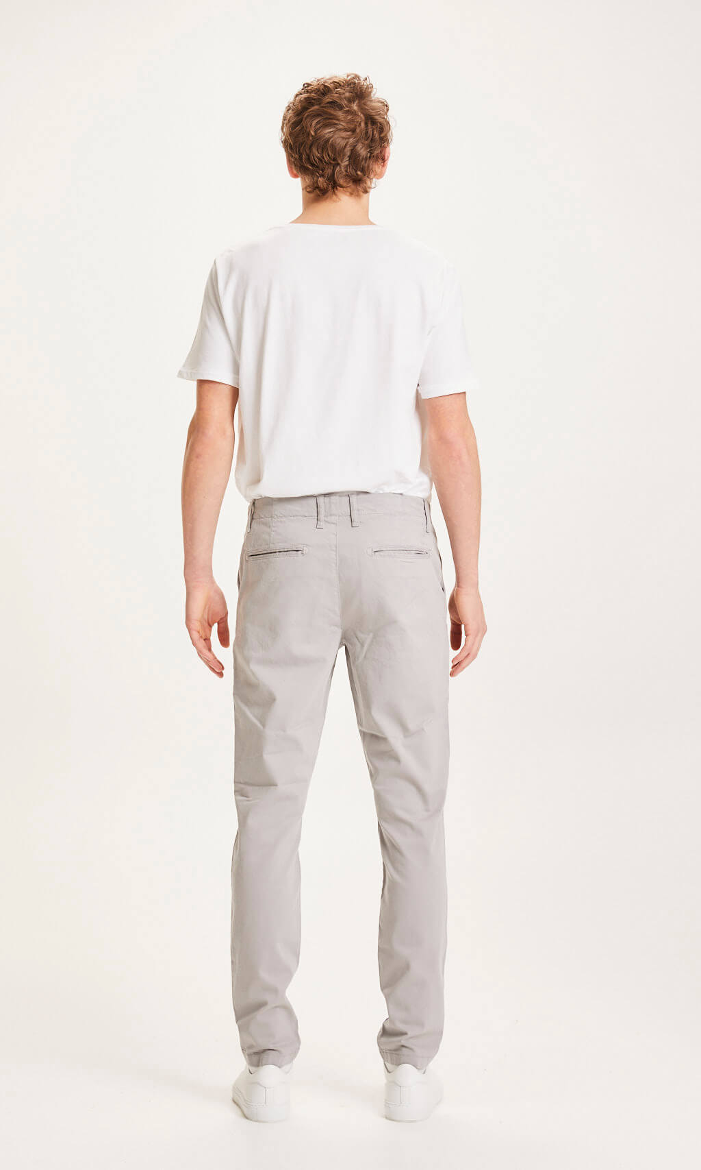 Chino slim gris clair en coton bio - Joe