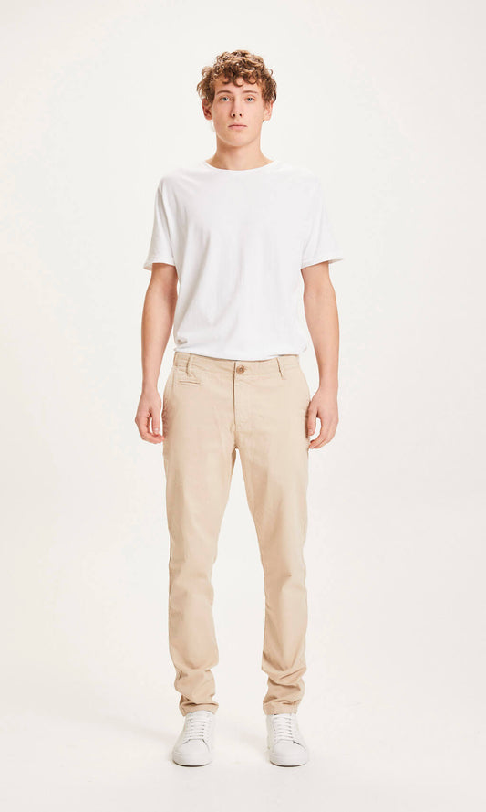 Chino slim beige en coton bio - Joe