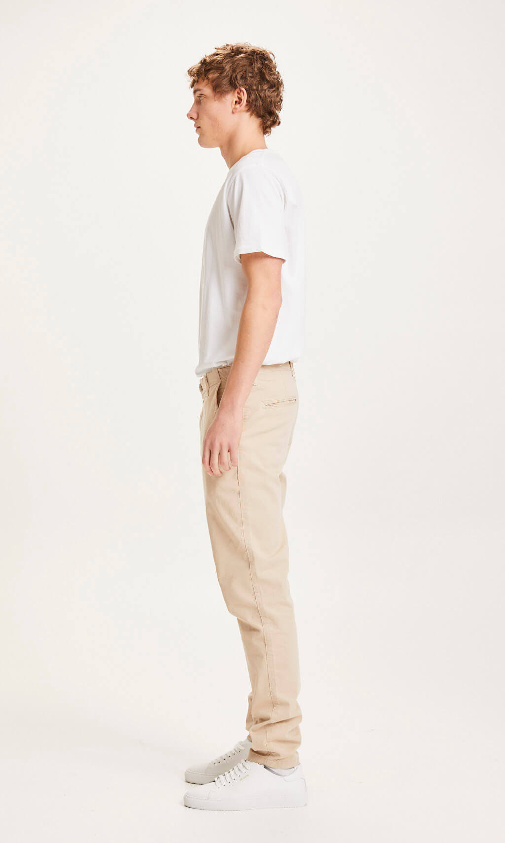 Chino slim beige en coton bio - Joe