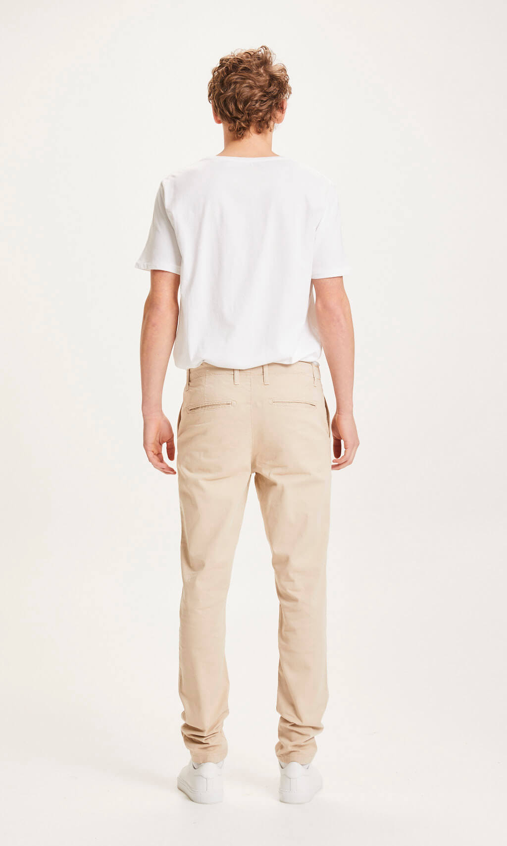 Chino slim beige en coton bio - Joe