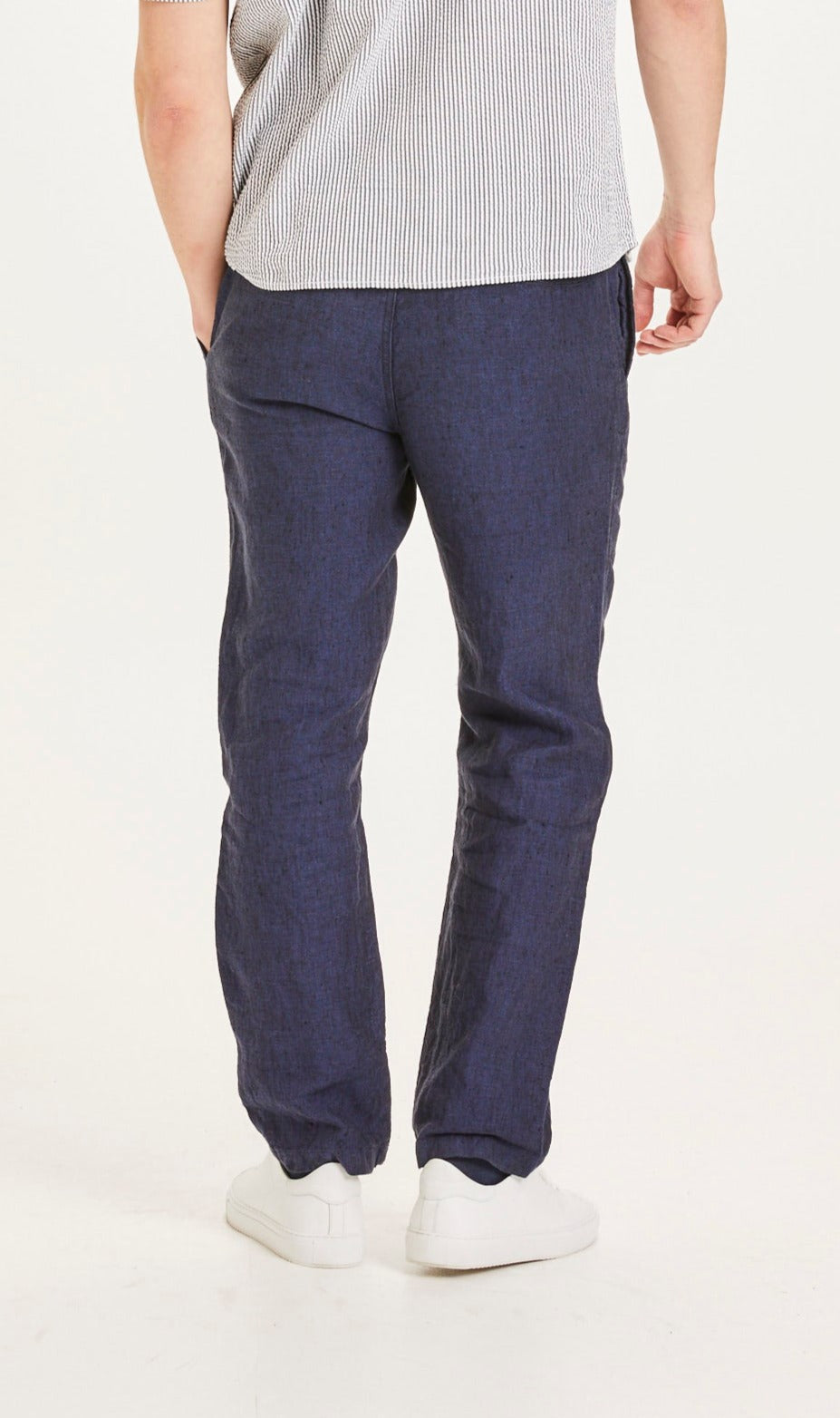 Pantalon ample bleu nuit en lin bio - Fig loose total eclipse