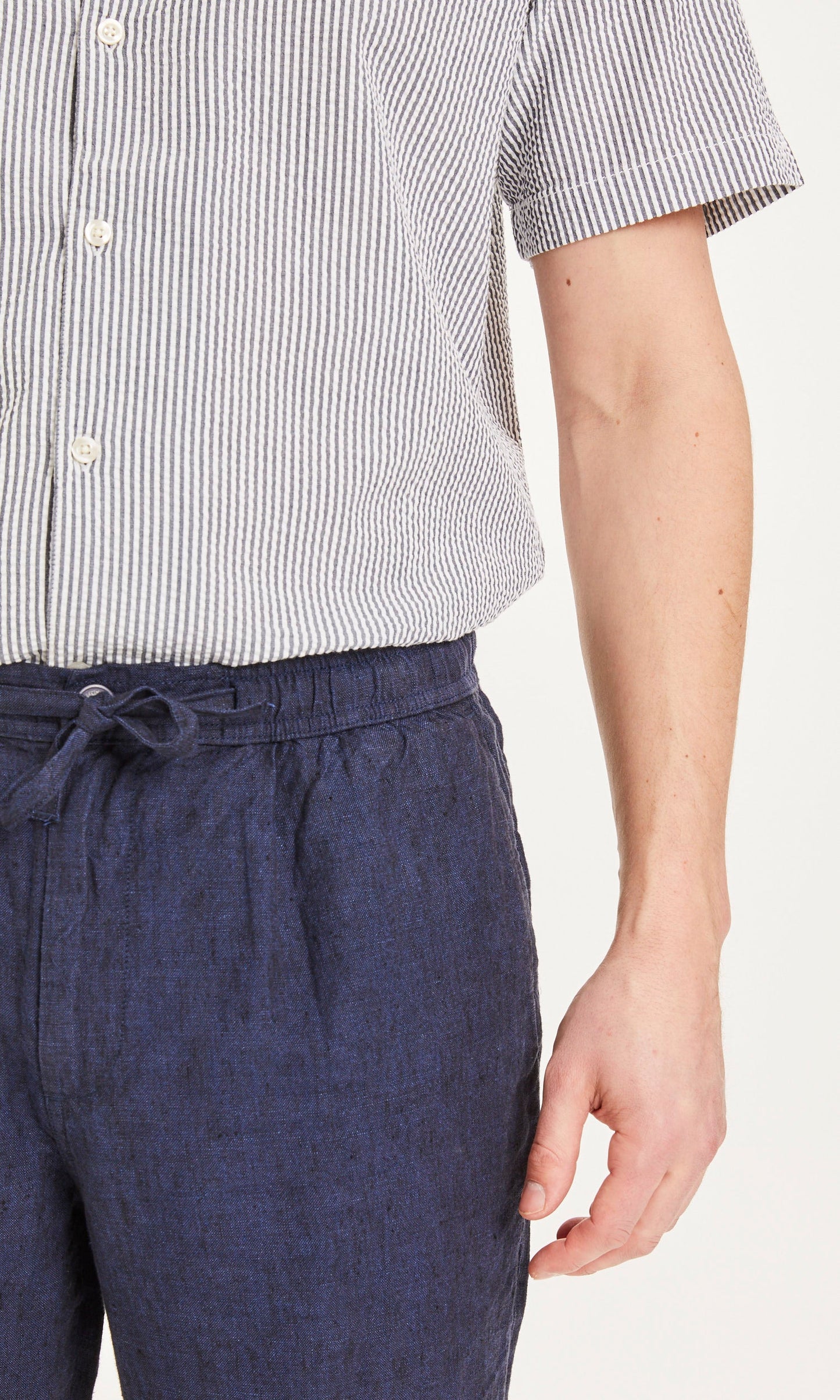 Pantalon ample bleu nuit en lin bio - Fig loose total eclipse