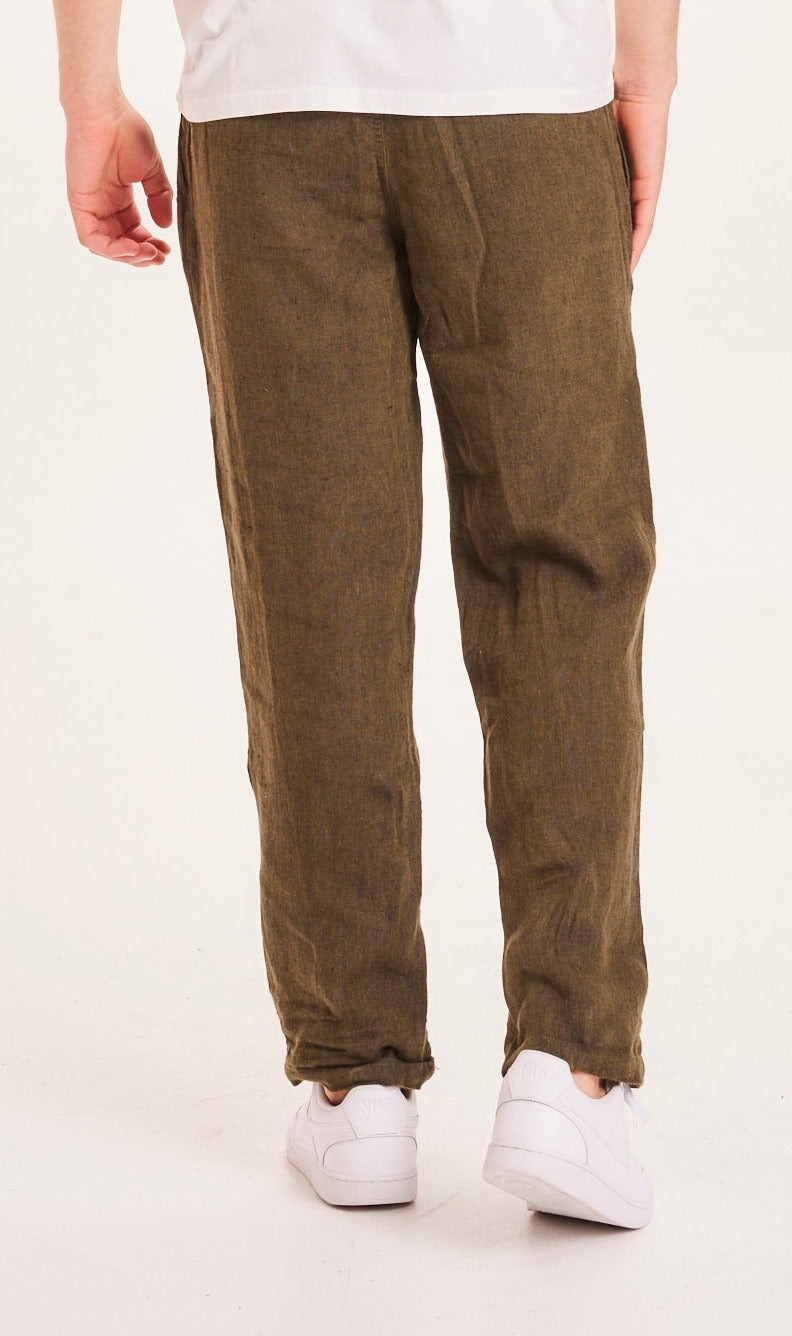 Pantalon vert forêt en lin - Fig loose forrest night