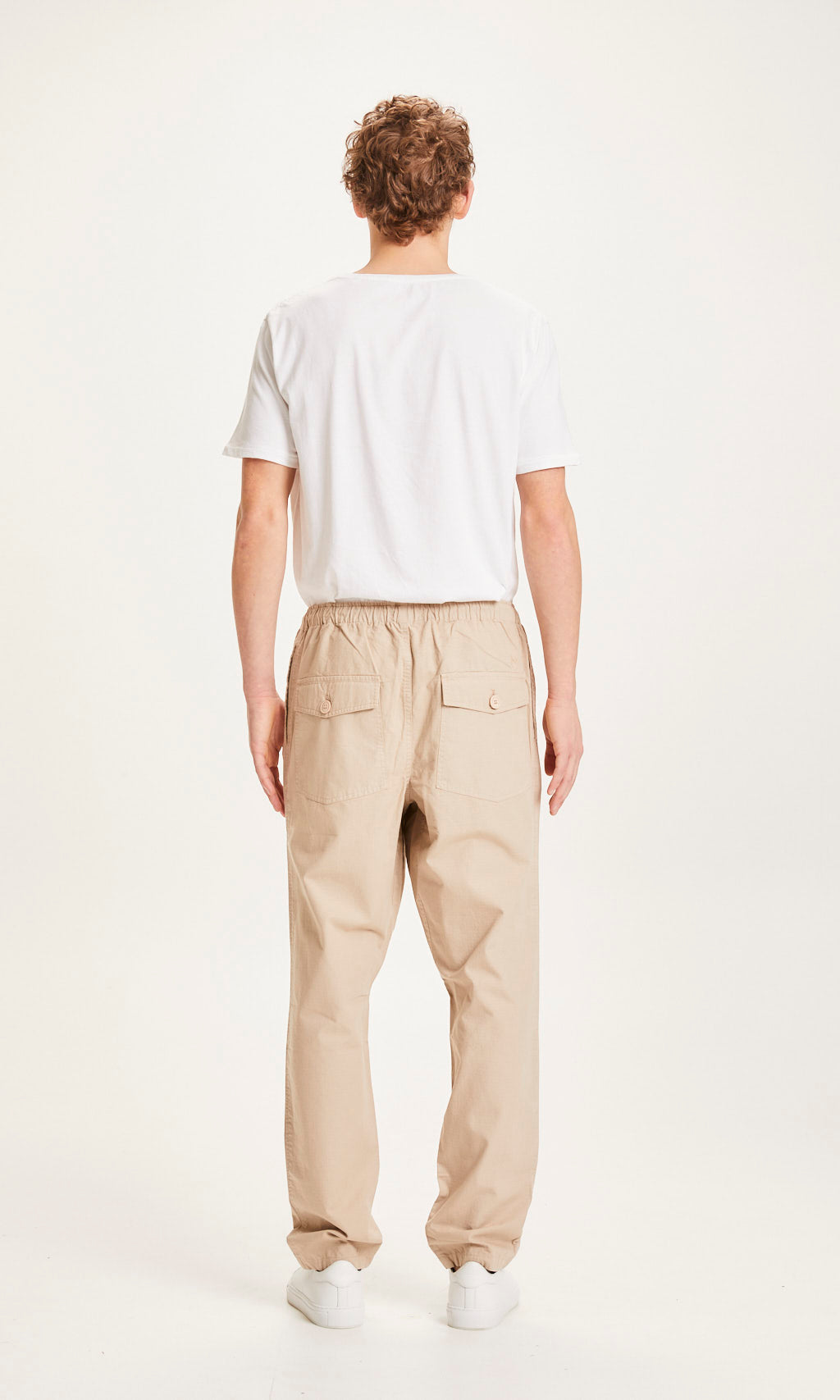 Pantalon ample beige en coton bio - Fig