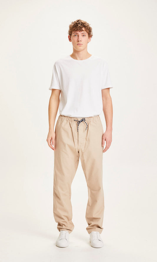 Pantalon ample beige en coton bio - Fig