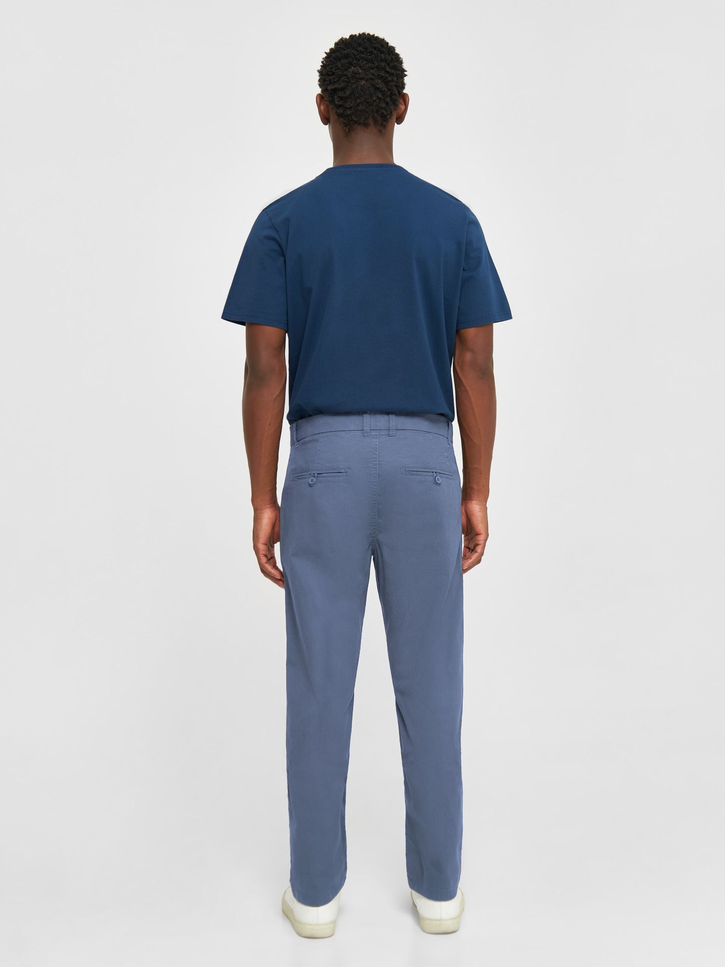 Chino en popeline coton bio | bleu "chuck regular poplin vintage indigo"