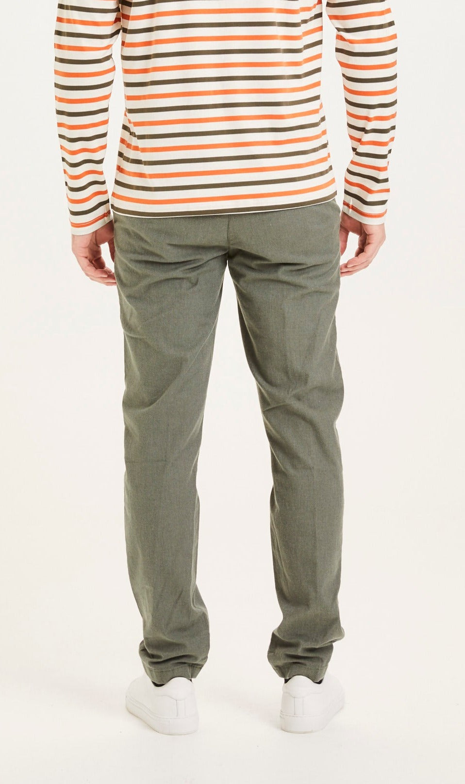 Chino droit vert en flanelle de coton bio - chuck forrest night