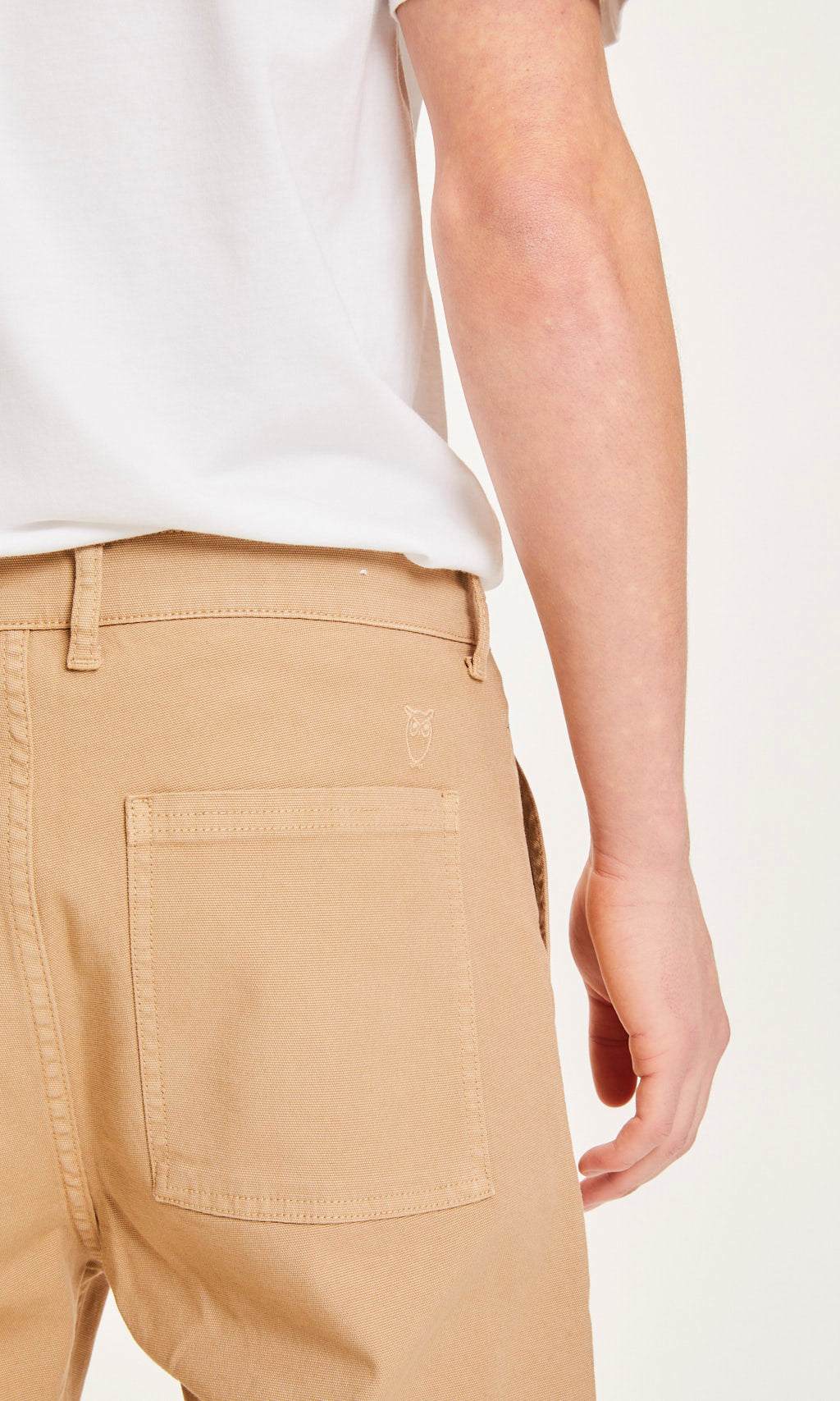 Pantalon large beige en coton bio - BIRCH LOOSE Kelp