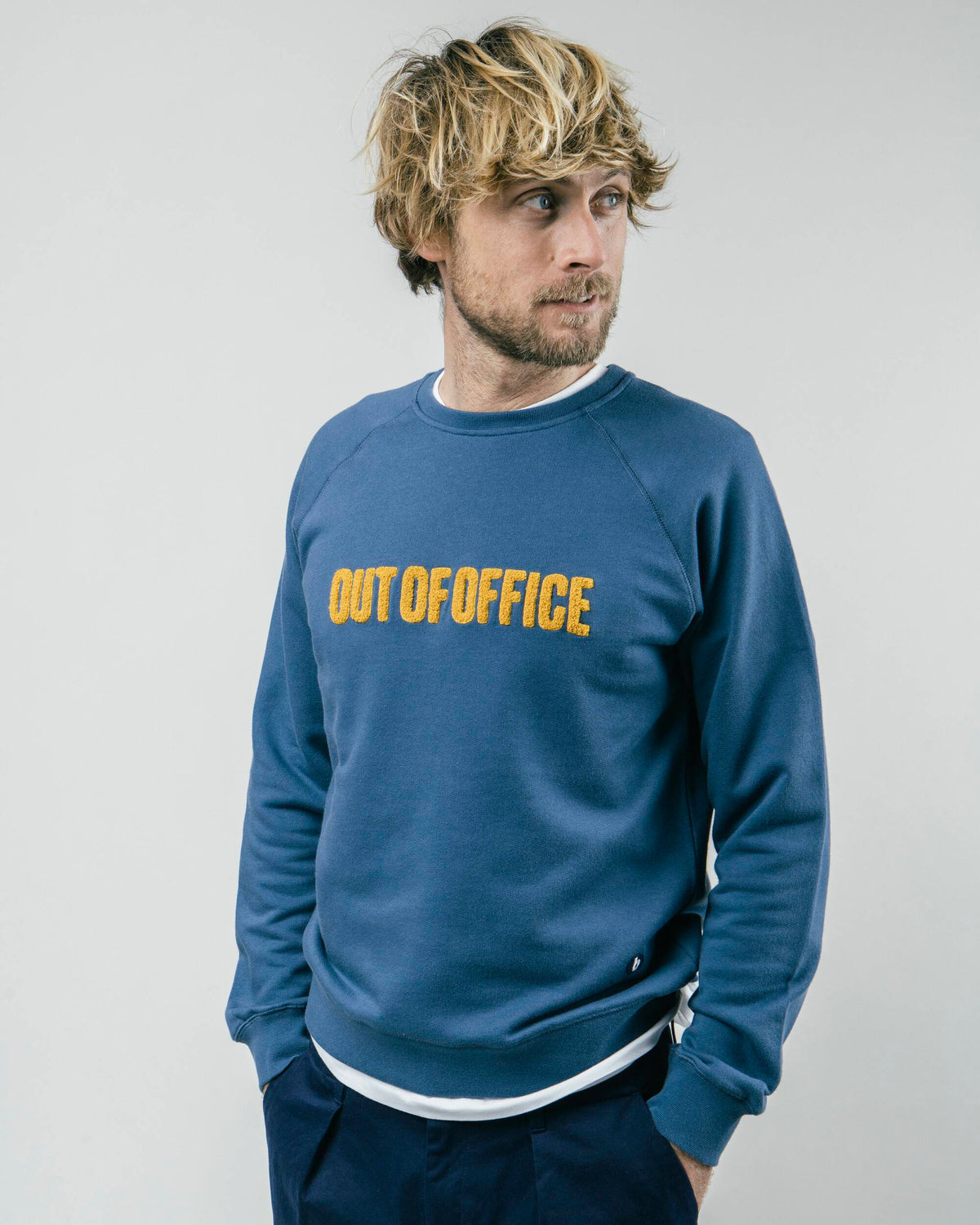 Sweat en coton bio | bleu "out of office sweatshirt - blue"