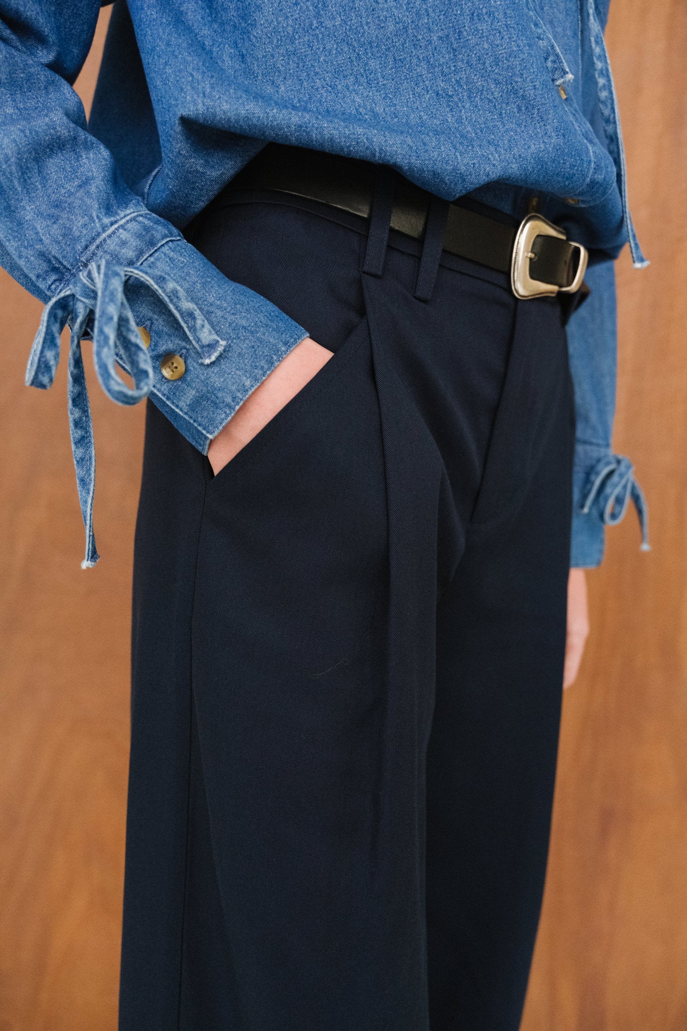 Pantalon ample en tencel | bleu foncé "navy molly pants - blue"