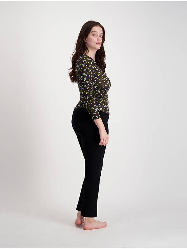 Pantalon ample en ecovero | Noir "sasha noir ebène"