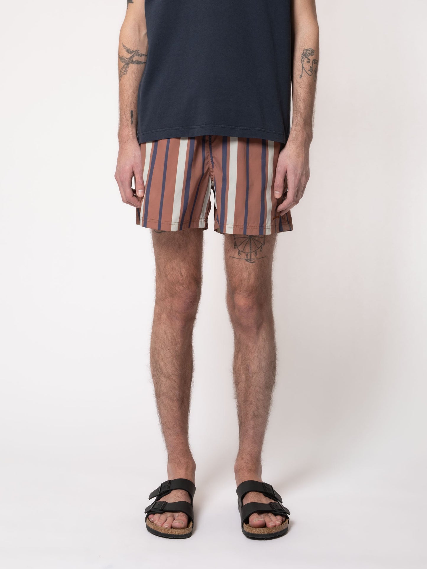 Short de bain en recyclé | Rayé multicolore  "swim trunks camping multi"