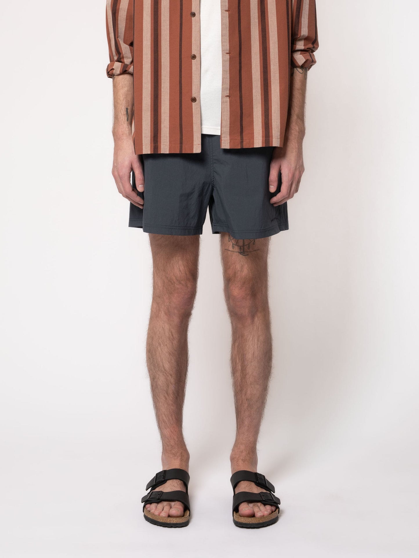 Short de bain en recyclé | Marine "swim trunks solid"