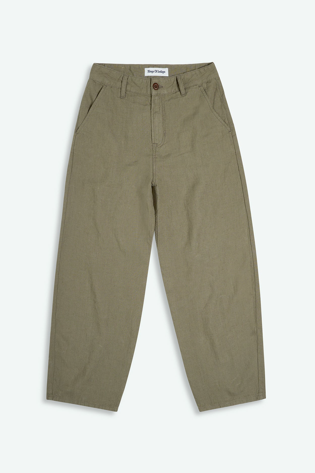 Pantalon ballon en lin | kaki "leila - bungee cord"