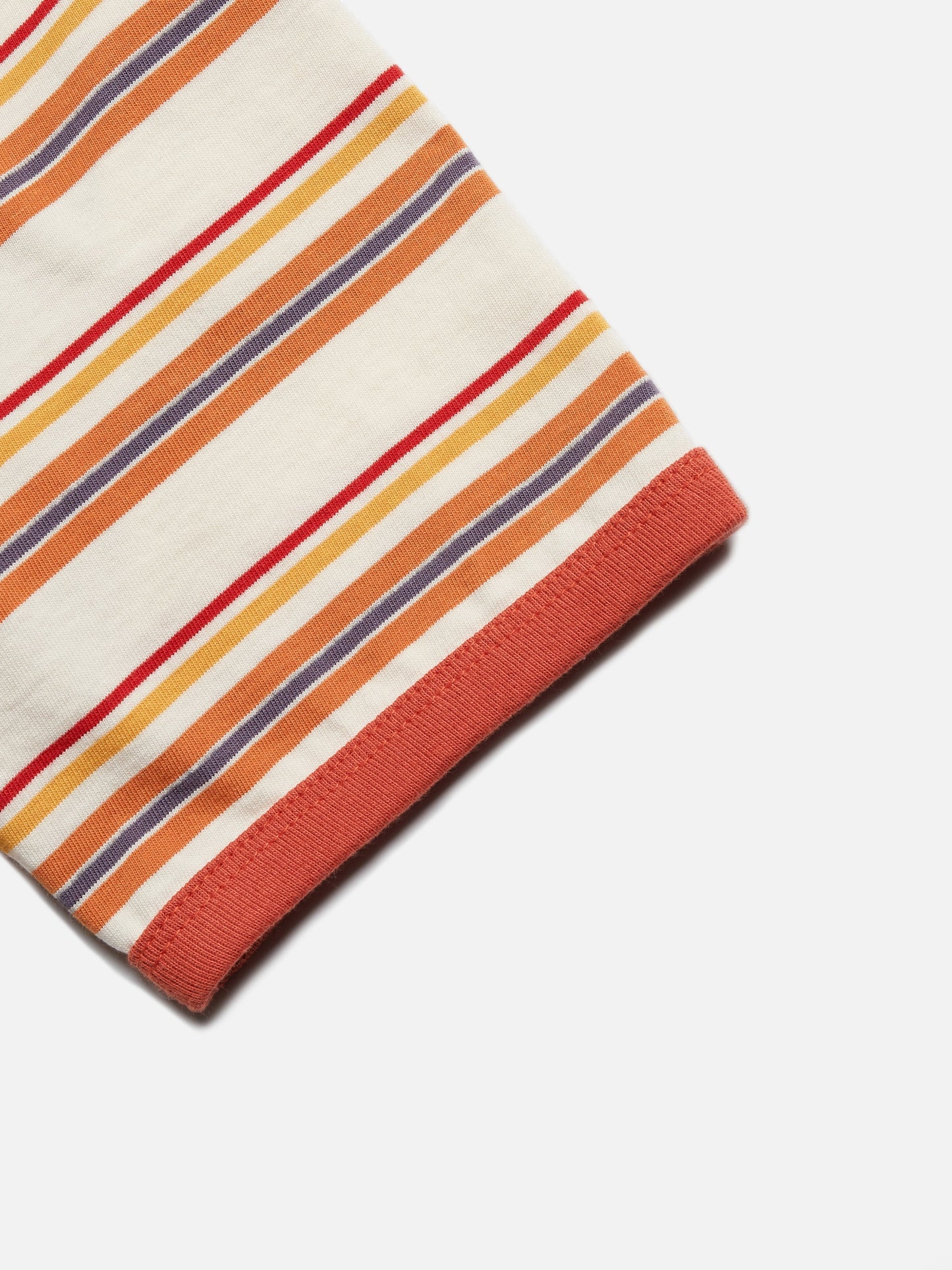 T-shirt rayé en coton bio - lova stripes rusty peach