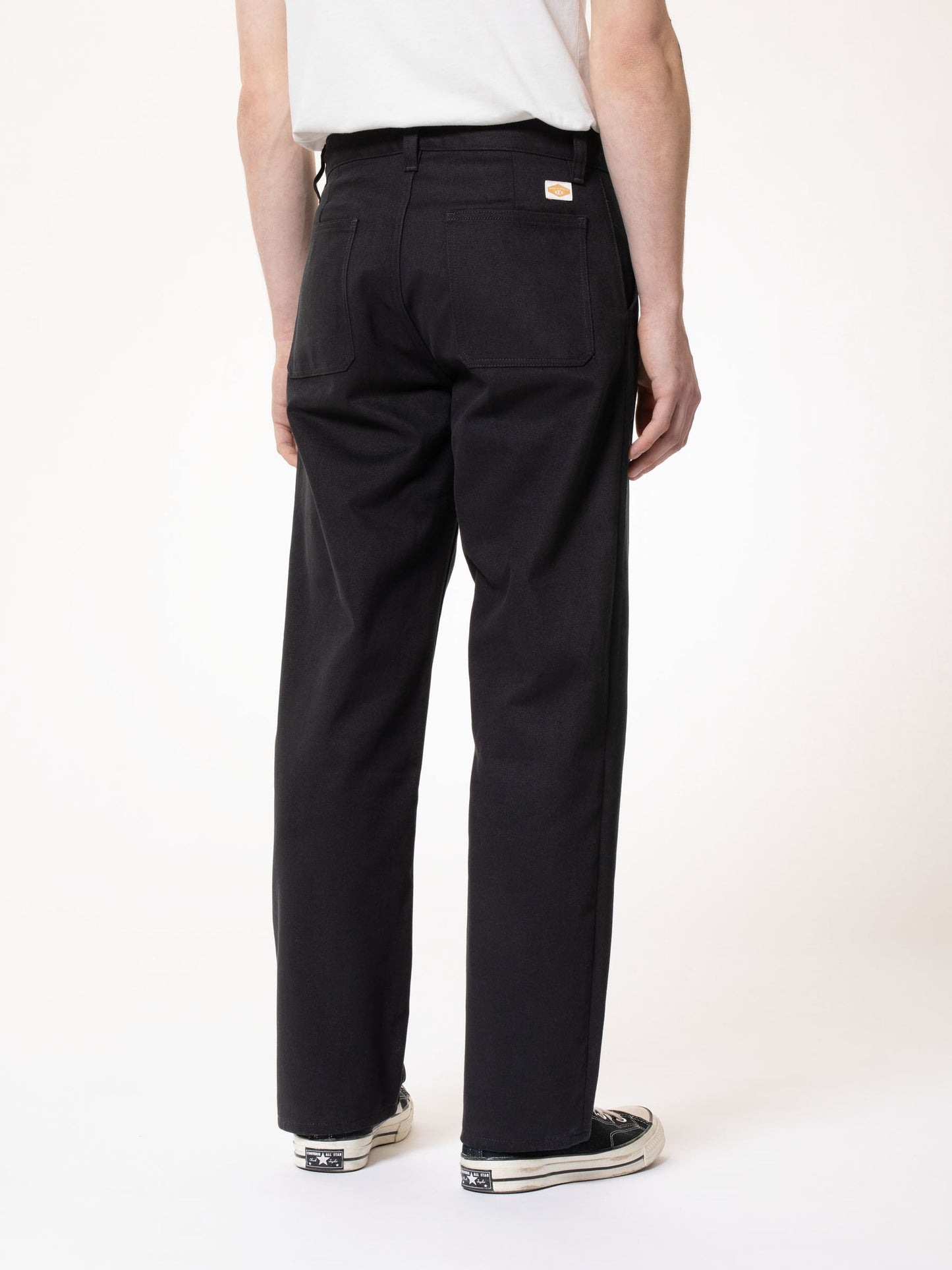 Pantalon large en sergé de coton bio | Noir "tuff tony pants black"