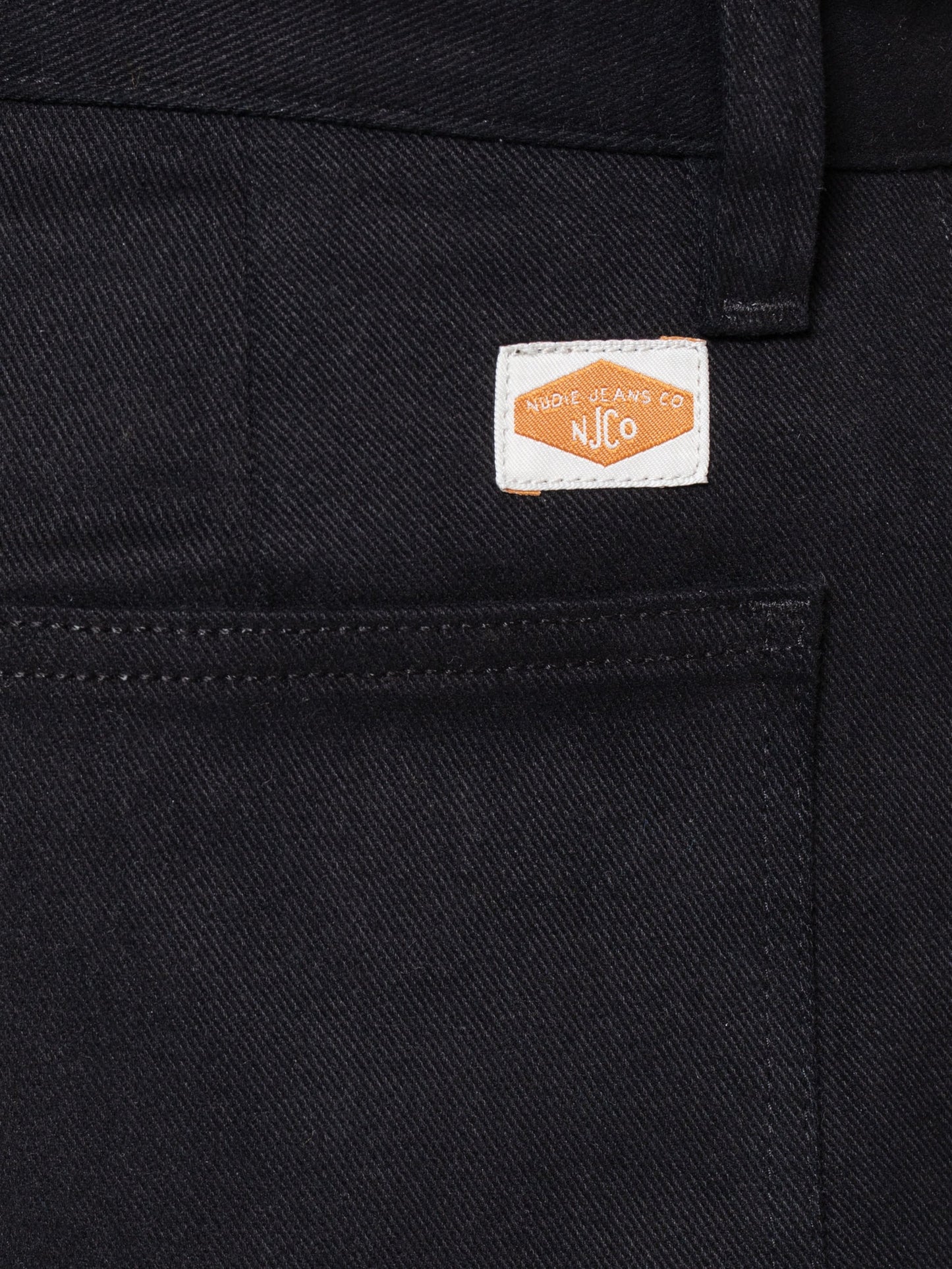 Pantalon large en sergé de coton bio | Noir "tuff tony pants black"