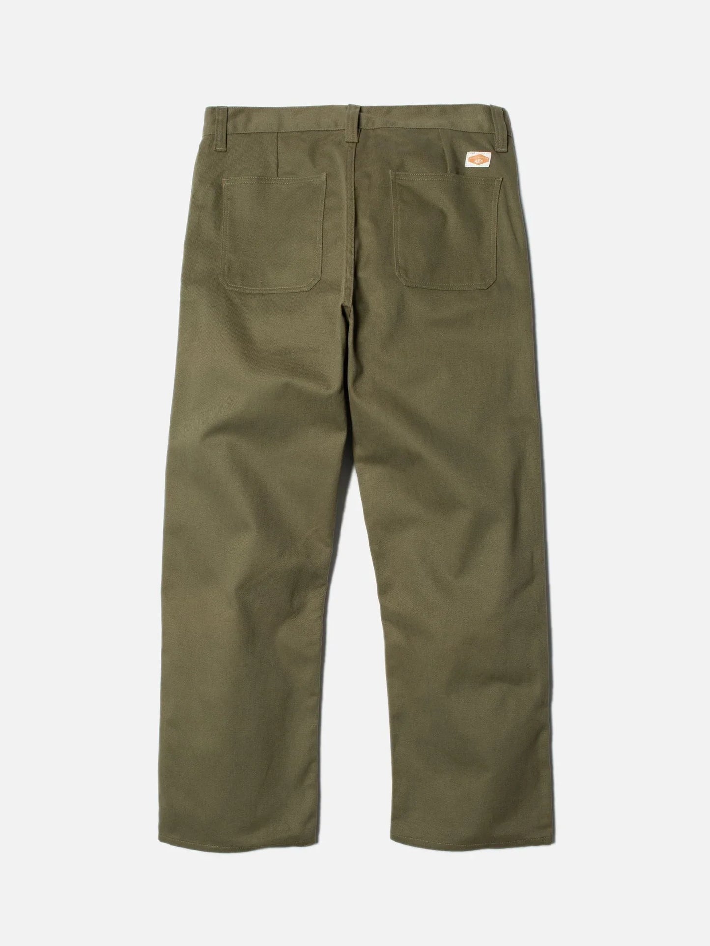 Pantalon mixte vert en sergé de coton bio - tuff tony pants green