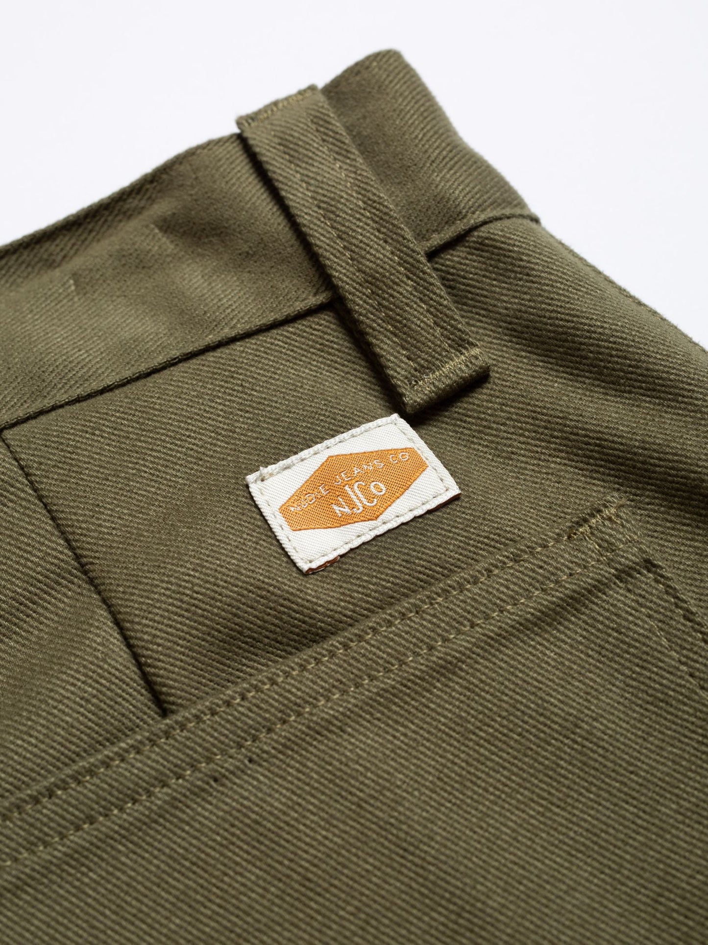 Pantalon mixte vert en sergé de coton bio - tuff tony pants green