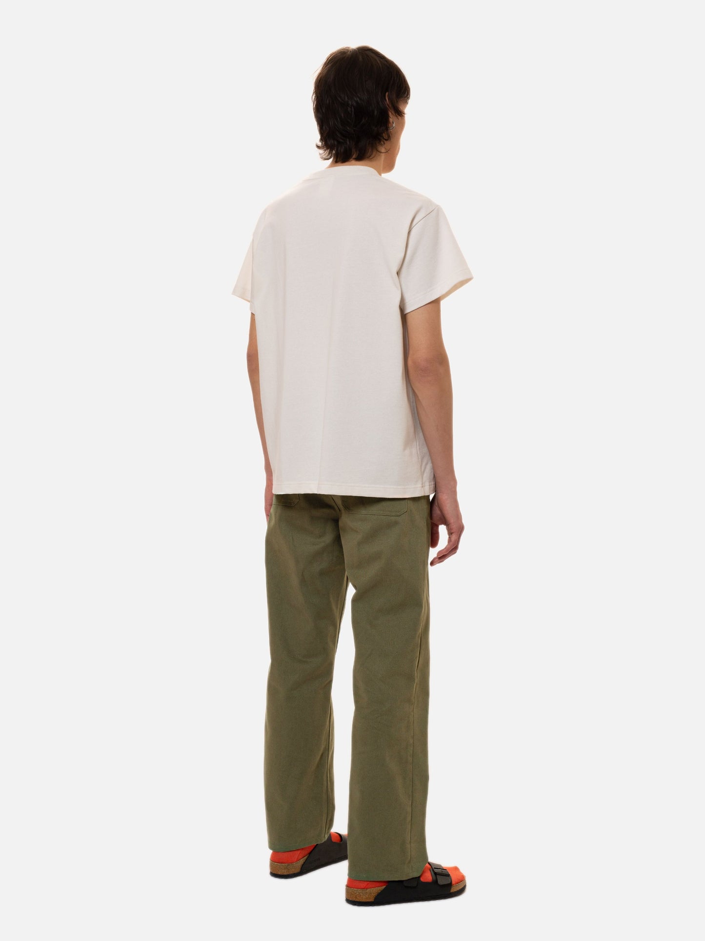 Pantalon mixte vert en sergé de coton bio - tuff tony pants green