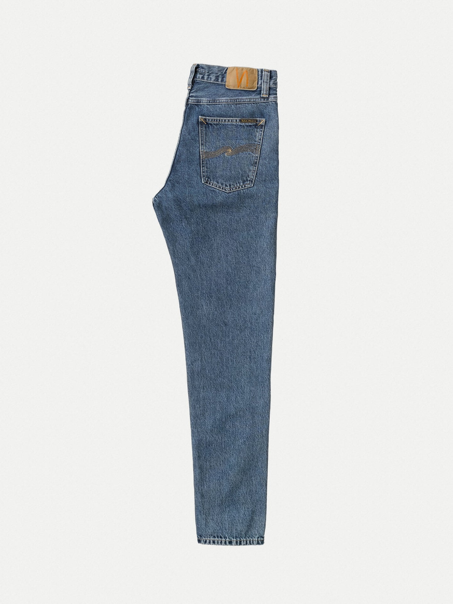 Jean fuselé bleu en coton bio et recyclé - steady eddie ii wavy blues