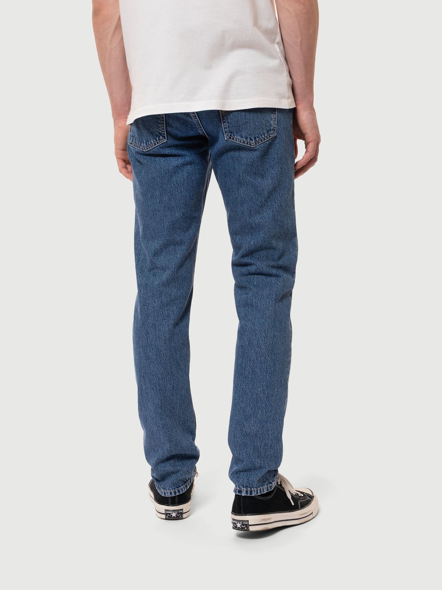 Jean fuselé bleu en coton bio et recyclé - steady eddie ii wavy blues