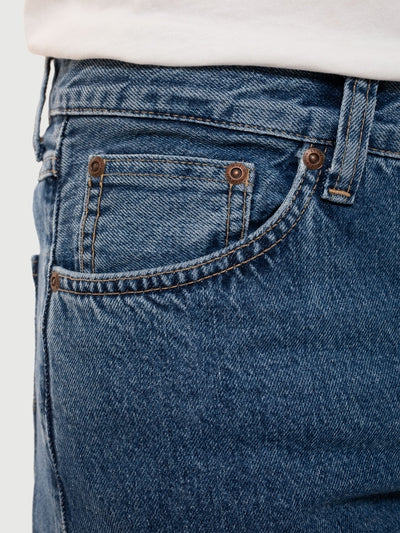 Jean fuselé bleu en coton bio et recyclé - steady eddie ii wavy blues