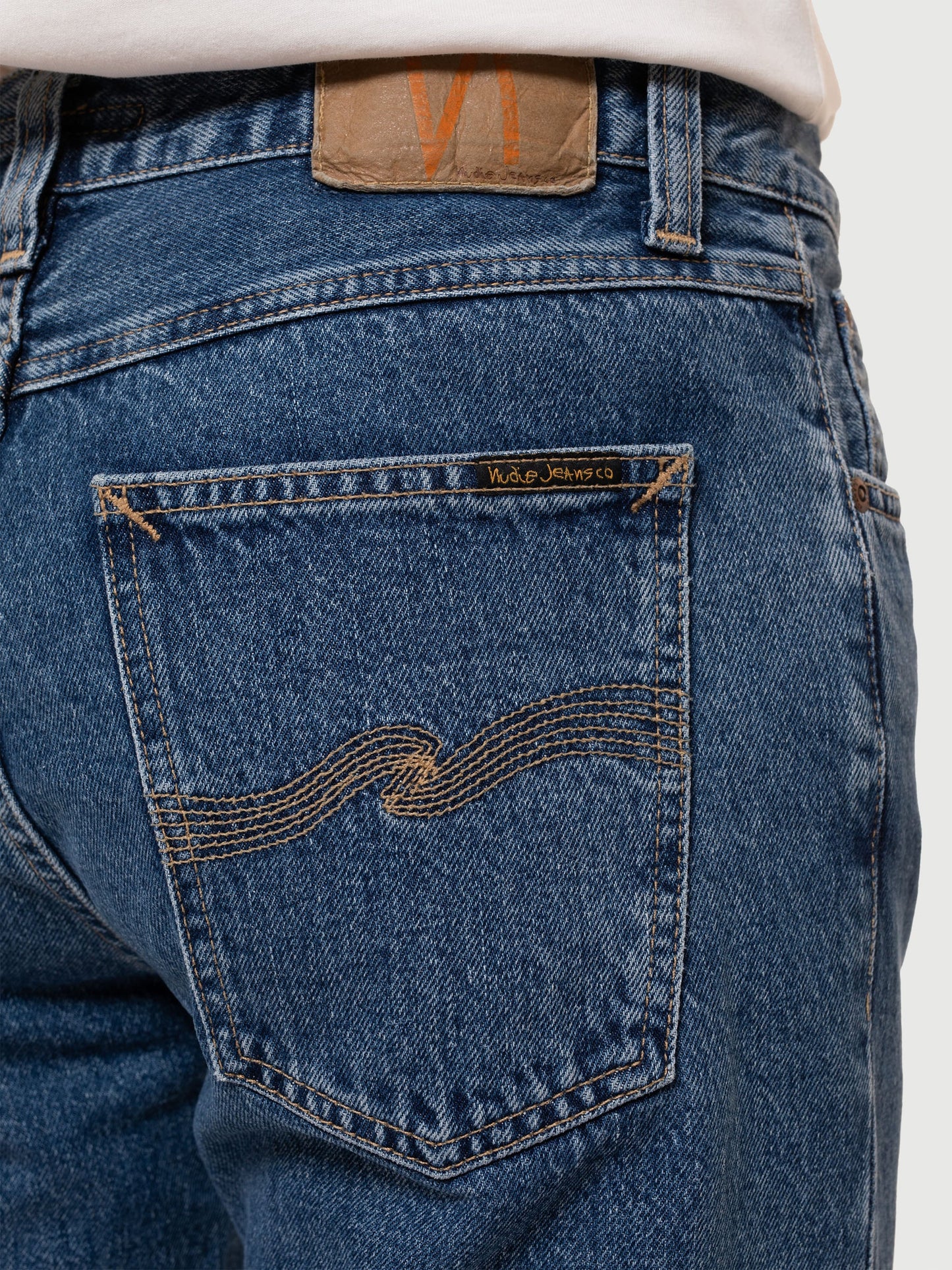 Jean fuselé bleu en coton bio et recyclé - steady eddie ii wavy blues