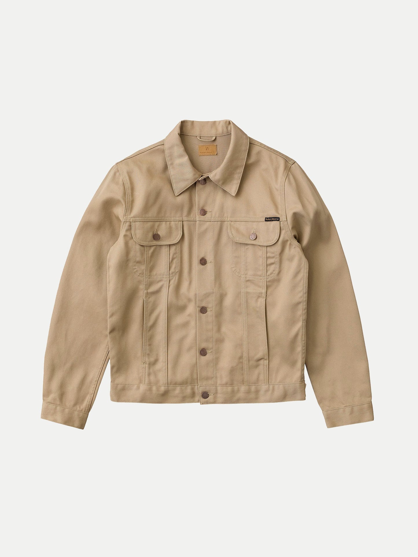 Veste canva beige en coton bio et matière recyclée - robby 70s sand - beige
